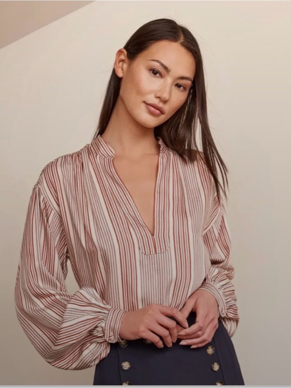 LA LIGNE WEN SHIRT Large Stripe Viscose